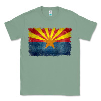 Sage arizona flag in grungy style raglan baseball tee Classic Tee - linhVisuals