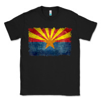 Black arizona flag in grungy style raglan baseball tee Classic Tee - linhVisuals