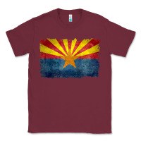 Burgundy arizona flag in grungy style raglan baseball tee Classic Tee - linhVisuals