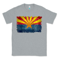 Heather Grey arizona flag in grungy style raglan baseball tee Classic Tee - linhVisuals