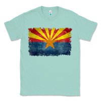 Seafoam arizona flag in grungy style raglan baseball tee Classic Tee - linhVisuals