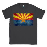 Smoke arizona flag in grungy style raglan baseball tee Classic Tee - linhVisuals