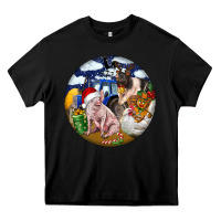 Black Farm And Pig Heavy Core Tee - FaDigitalArtStudio