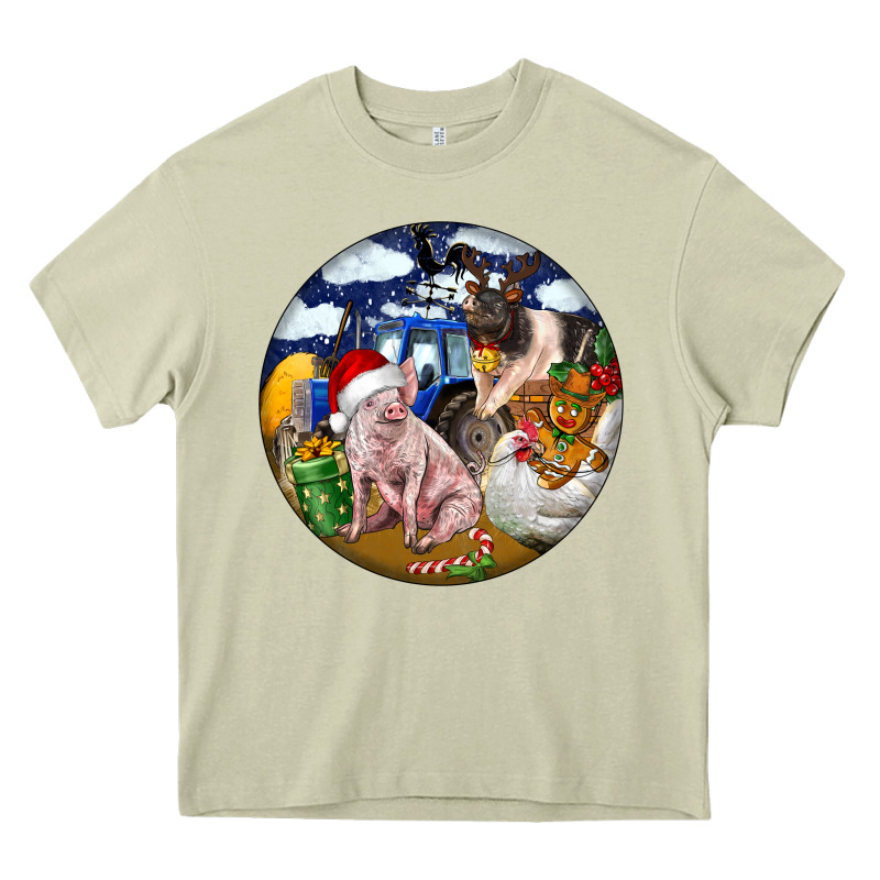 Farm And Pig Heavy Core Tee by FaDigitalArtStudio | Teevron