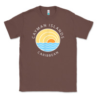 Chestnut cayman islands retro colorful ocean sunset palm tree novelty Classic Tee - linhVisuals
