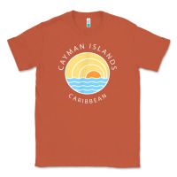 Copper cayman islands retro colorful ocean sunset palm tree novelty Classic Tee - linhVisuals