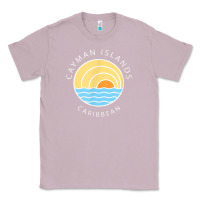 Lilac cayman islands retro colorful ocean sunset palm tree novelty Classic Tee - linhVisuals