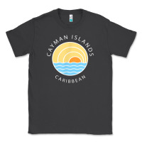 Cayman Islands Retro Colorful Ocean Sunset Palm Tree Novelty Classic Tee | Teevron