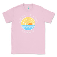 Bubblegum Pink cayman islands retro colorful ocean sunset palm tree novelty Classic Tee - linhVisuals