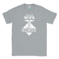 Heather Grey my husband is a nurse im a proud wife of a nurse Classic Tee - linhVisuals