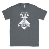 Charcoal Heather my husband is a nurse im a proud wife of a nurse Classic Tee - linhVisuals