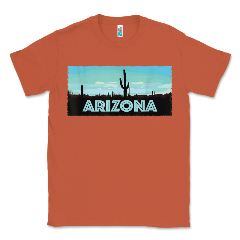 Arizona Shirt   Saguaro Cactus Desert Landscape T Shirt Classic Tee by linhVisuals | Teevron