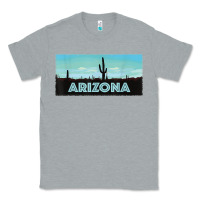 Heather Grey arizona shirt   saguaro cactus desert landscape t shirt Classic Tee - linhVisuals