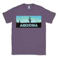 Lavender arizona shirt   saguaro cactus desert landscape t shirt Classic Tee - linhVisuals