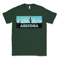 Sports Green arizona shirt   saguaro cactus desert landscape t shirt Classic Tee - linhVisuals