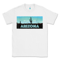 White arizona shirt   saguaro cactus desert landscape t shirt Classic Tee - linhVisuals