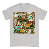 Moon Dust cow coffee cups and farm with leopard seamless pattern bbs Classic Tee - BundleAndBundleShop