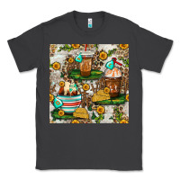 Smoke cow coffee cups and farm with leopard seamless pattern bbs Classic Tee - BundleAndBundleShop