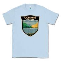 Dusty Blue codorus state park pennsylvania badge vintage Classic Tee - linhVisuals
