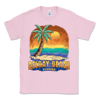 Bubblegum Pink delray beach florida  vintage distressed souvenir long sleeve t shirt Classic Tee - linhVisuals