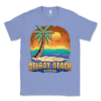 Colony Blue delray beach florida  vintage distressed souvenir long sleeve t shirt Classic Tee - linhVisuals