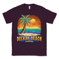 Plum delray beach florida  vintage distressed souvenir long sleeve t shirt Classic Tee - linhVisuals
