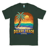 Sports Green delray beach florida  vintage distressed souvenir long sleeve t shirt Classic Tee - linhVisuals