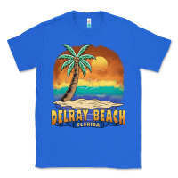 True Royal delray beach florida  vintage distressed souvenir long sleeve t shirt Classic Tee - linhVisuals