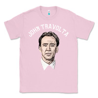 Bubblegum Pink sports nicolas cage as john travolta Classic Tee - linhVisuals