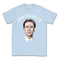 Dusty Blue sports nicolas cage as john travolta Classic Tee - linhVisuals