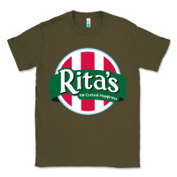 Army Green rita's italian ice cafe Classic Tee - linhVisuals