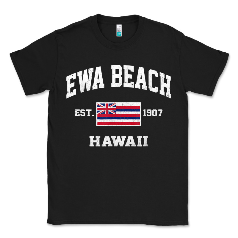 Ewa Beach Hawaii Hi Vintage State Athletic Style T Shirt Classic Tee by linhVisuals | Teevron