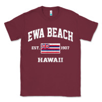 Burgundy ewa beach hawaii hi vintage state athletic style t shirt Classic Tee - linhVisuals