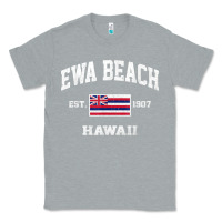 Heather Grey ewa beach hawaii hi vintage state athletic style t shirt Classic Tee - linhVisuals