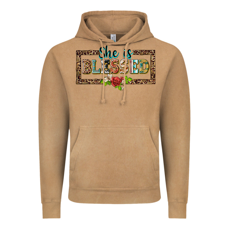 She Is Blesssed Floral Vintage Hoodie by BarkalooDesign | Teevron