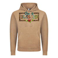Vintage Coffee she is blesssed floral Vintage Hoodie - BarkalooDesign