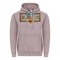 Vintage Zinc she is blesssed floral Vintage Hoodie - BarkalooDesign