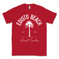 Red edisto beach sc palm tree edisto beach gift pullover hoodie Classic Tee - linhVisuals