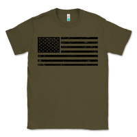 Army Green black american flag distressed effect minimalist premium Classic Tee - linhVisuals