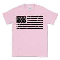 Bubblegum Pink black american flag distressed effect minimalist premium Classic Tee - linhVisuals
