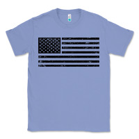 Colony Blue black american flag distressed effect minimalist premium Classic Tee - linhVisuals