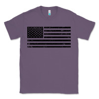 Lavender black american flag distressed effect minimalist premium Classic Tee - linhVisuals