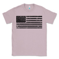 Lilac black american flag distressed effect minimalist premium Classic Tee - linhVisuals