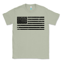 Matcha black american flag distressed effect minimalist premium Classic Tee - linhVisuals