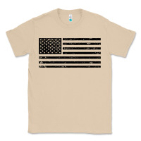 Mushroom black american flag distressed effect minimalist premium Classic Tee - linhVisuals