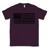 Plum black american flag distressed effect minimalist premium Classic Tee - linhVisuals