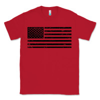 Red black american flag distressed effect minimalist premium Classic Tee - linhVisuals