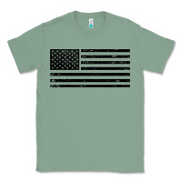 Sage black american flag distressed effect minimalist premium Classic Tee - linhVisuals