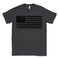 Smoke black american flag distressed effect minimalist premium Classic Tee - linhVisuals