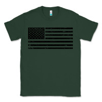 Sports Green black american flag distressed effect minimalist premium Classic Tee - linhVisuals
